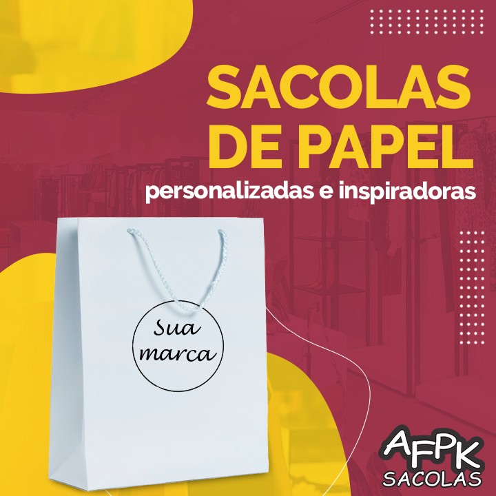 Sacolas de papel personalizadas e inspiradoras