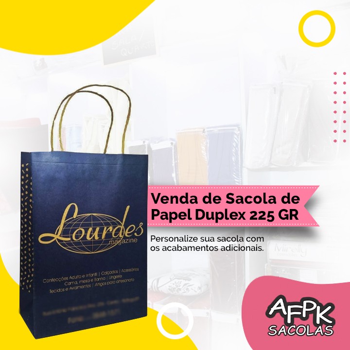 enda de Sacola de papel duplex 225 GR