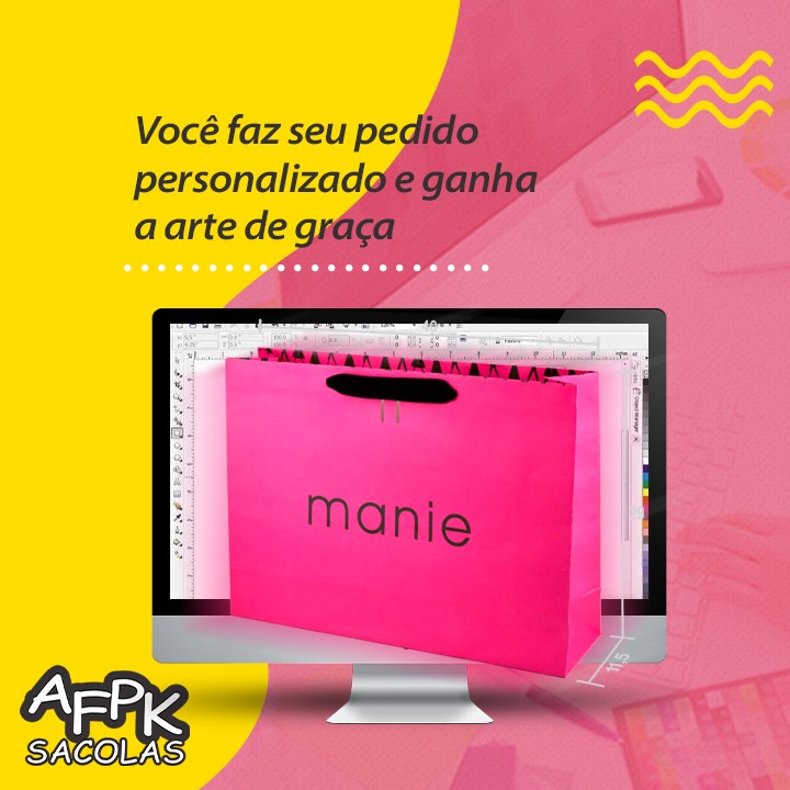 Você faz seu pedido personalizado e ganha a arte de graça