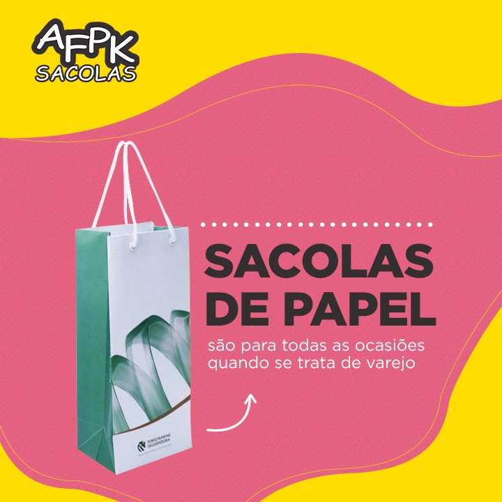 Sacolas de papel são para todas as ocasiões quando se trata de varejo