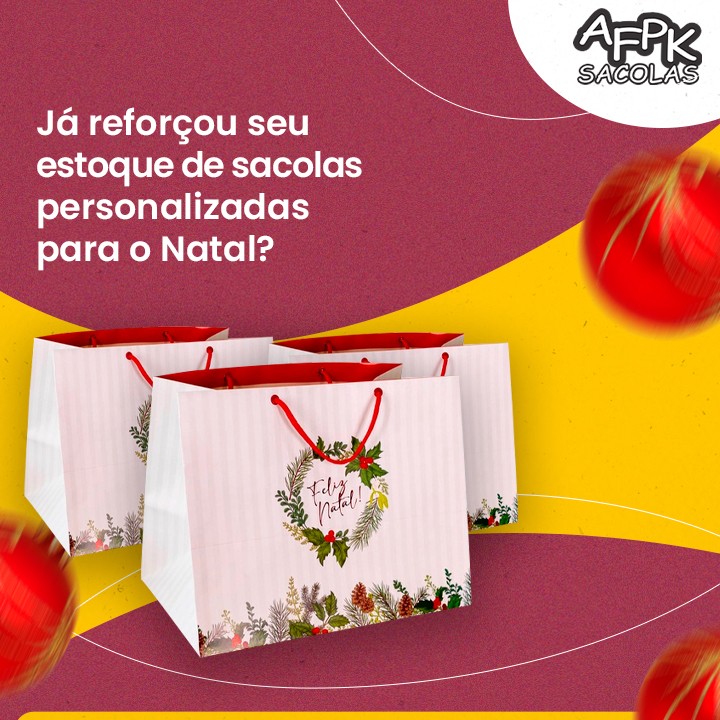 Já reforçou seu estoque de sacolas personalizadas para o Natal?