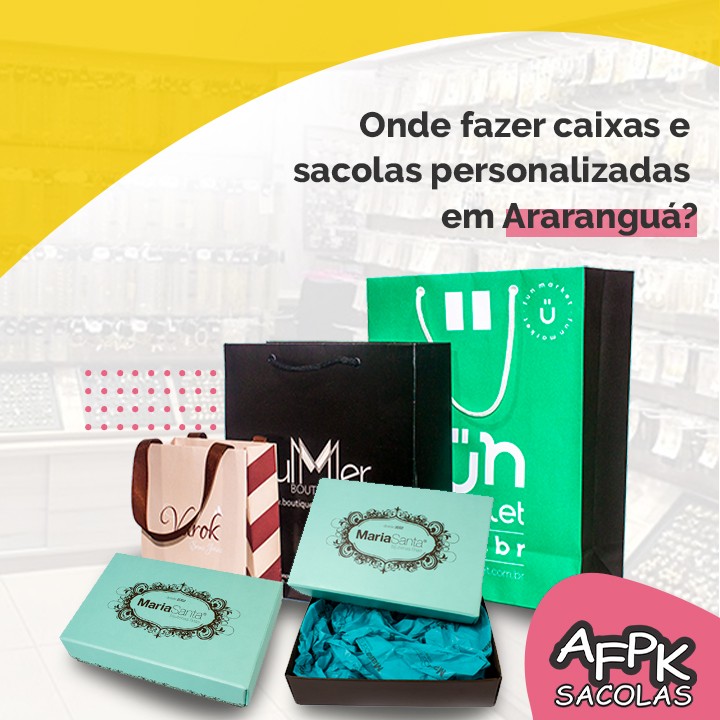 Onde fazer caixas e sacolas personalizadas em Araranguá?